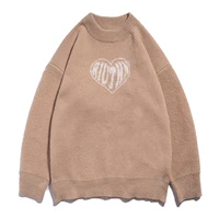 knitted sweater mens hip hop streetwear harajuku chic preppy simple soft loose pullover 2021 autumn new couple knitwear