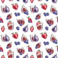 polyester satin fabric for dress custom blueberry fig strawberry pattern digital printing pillowcase sewing diy handmade