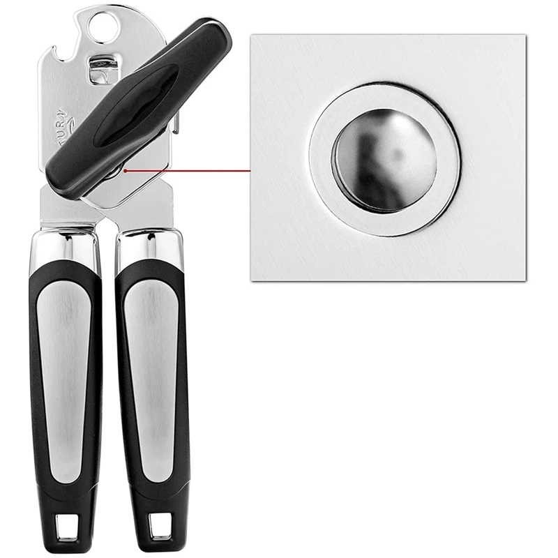 

Can Opener Handheld, Can Opener Smooth Edge Manual, 4-In-1 Professional Stainless Steel Sharp Blade Safe Cover