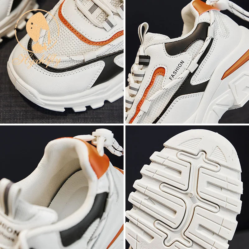 

Ins Korean Version Of Joker Sports Heighten Daddy Shoes Platform Mesh Sneakers For Women