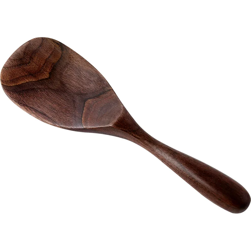 

Japan Syle Black Walnut Rice Scoop Home Use Non-Stick Rice Spoon Eco No Paint Natural Wood Kitchen Utensils Rice Shovel