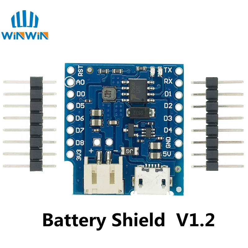 10 шт. щит от батареи V1.2.0 Для WEMOS D1 mini одна литиевая батарея для зарядки и