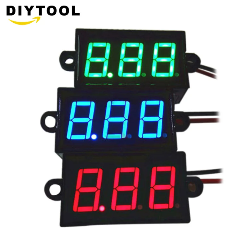 0 56 дюймовый водонепроницаемый мини светодиодный вольтметр цифровой диапазон