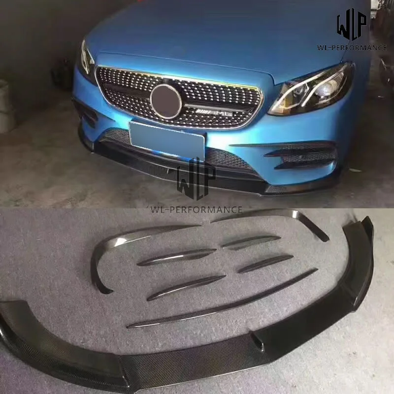

W213 8 шт. высококачественный передний бампер из углеродного волокна, украшение для вентиляционного отверстия, моделирующая отделка для Mercedes ...