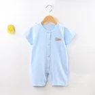 Детский цельный комбинезон для новорожденных, летняя одежда из комбинезон для младенцев чистого хлопка, милый, для маленьких девочек, унисекс, 2021, для отдыха