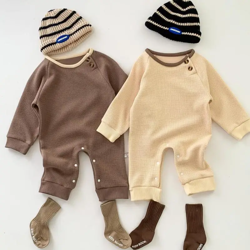 

2022 New Autumn Winter Rompers Infant Long Sleeve Clothing Fashion Jumpsuit Toddler Boys And Girls Cotton Bodysuit 0-24 Month