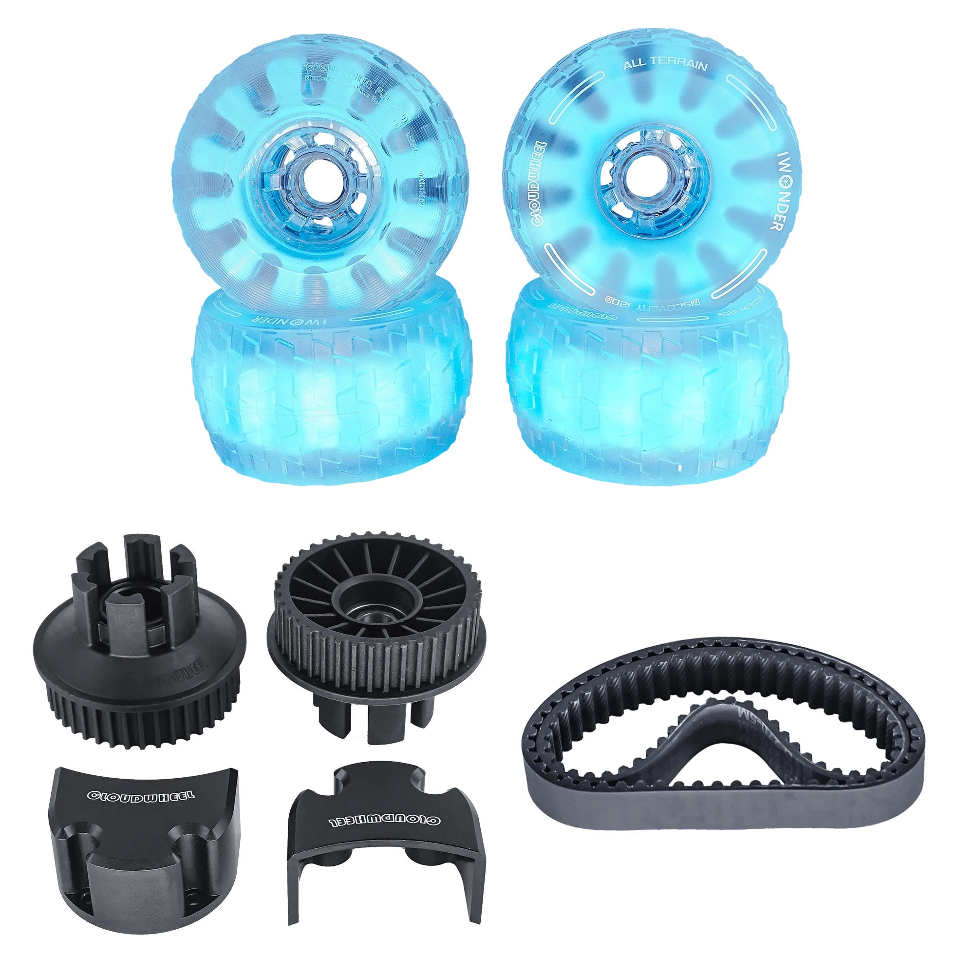 

120mm/105mm CLOUDWHEELS With Pulley Kits All Terrain Off Road Electric Skateboard Longboard Skateboad| Flipsky