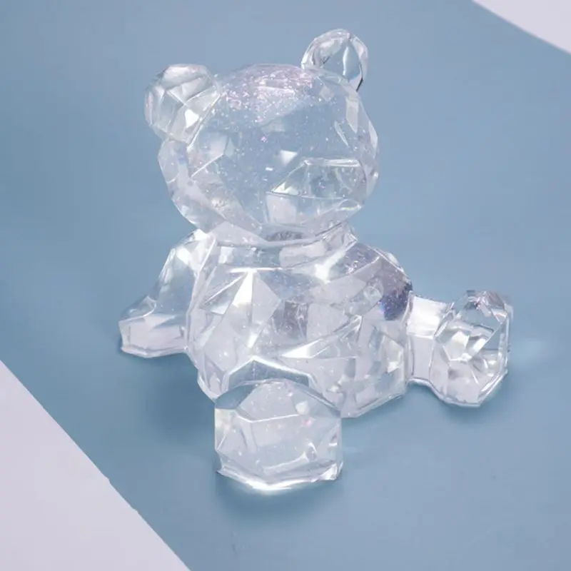 

Resin Crystal Epoxy Mold Cartoon 3D Bear Phone Holder Casting Silicone Mould DIY Crafts Ornaments Making Tools