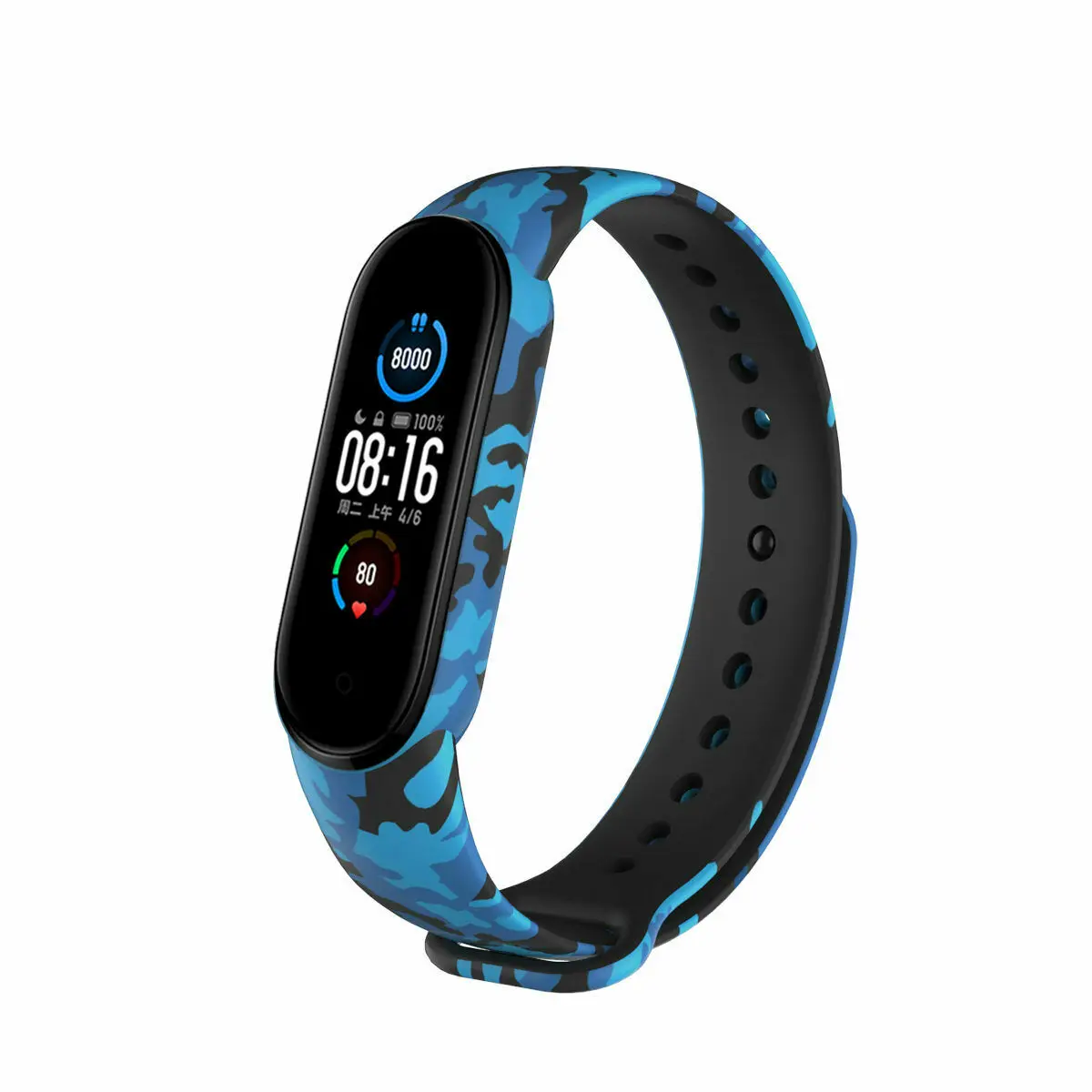 Для Xiaomi Mi Band 5 ремешок с цветочным узором силиконовый смарт Браслет замена