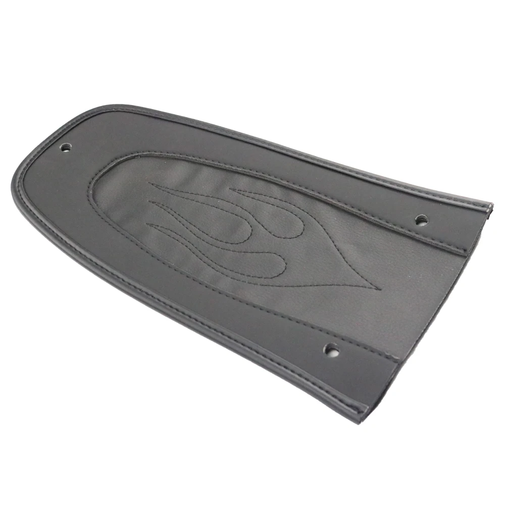 Черное Кожаное пламя заднее крыло нагрудник Чехол Подушка для Harley Touring Electra Glide Road
