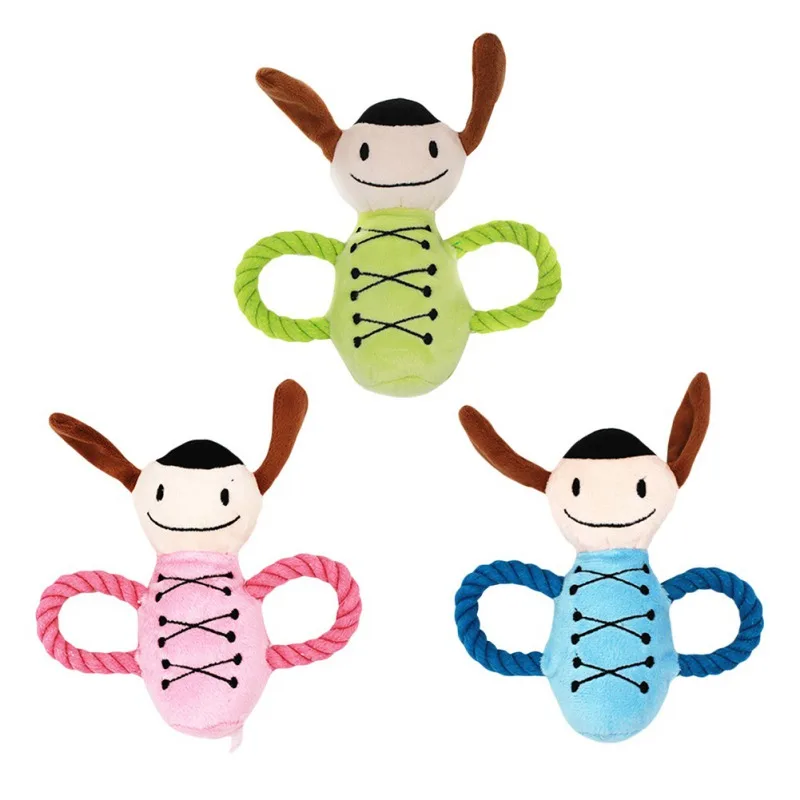 

Funny Toy Dogs Molar Chew Toys Pets Toys Squeaky Sound Dog Cleaning Tooth Plush Animal Products Training Pet Supplies