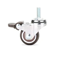 1 5 inch screw rod wheel caster 8mm steering pulley reels