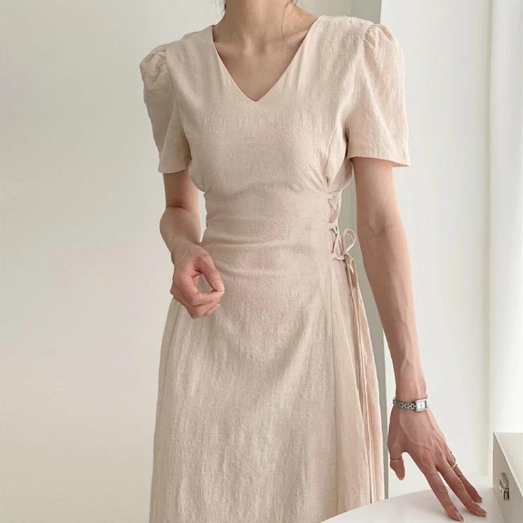 Colorfaith/Новинка 2019 года сезон весна лето женские платья до середины икры короткий