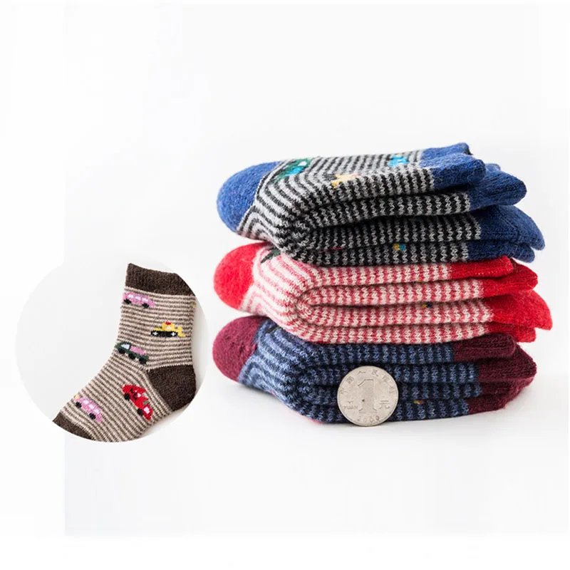 Зимние толстые Детские носки для младенцев Теплые мягкие зимние теплые