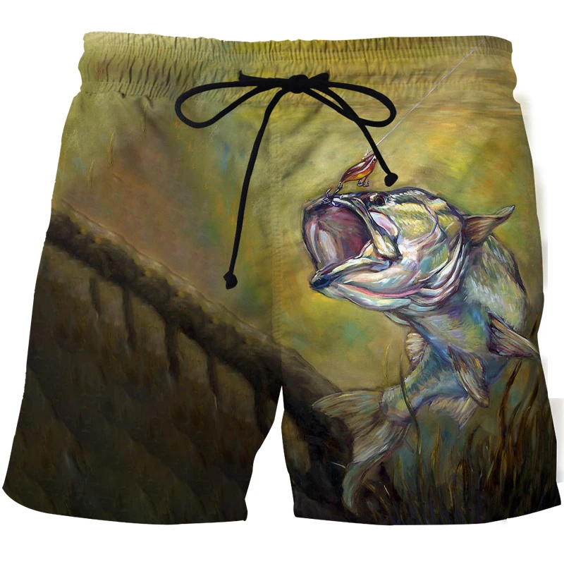 

Summer Men's Shorts 3D Mermaid Fishing Printed Beach Shorts Fashion Casual Breathable Women's Beach Shorts 2021