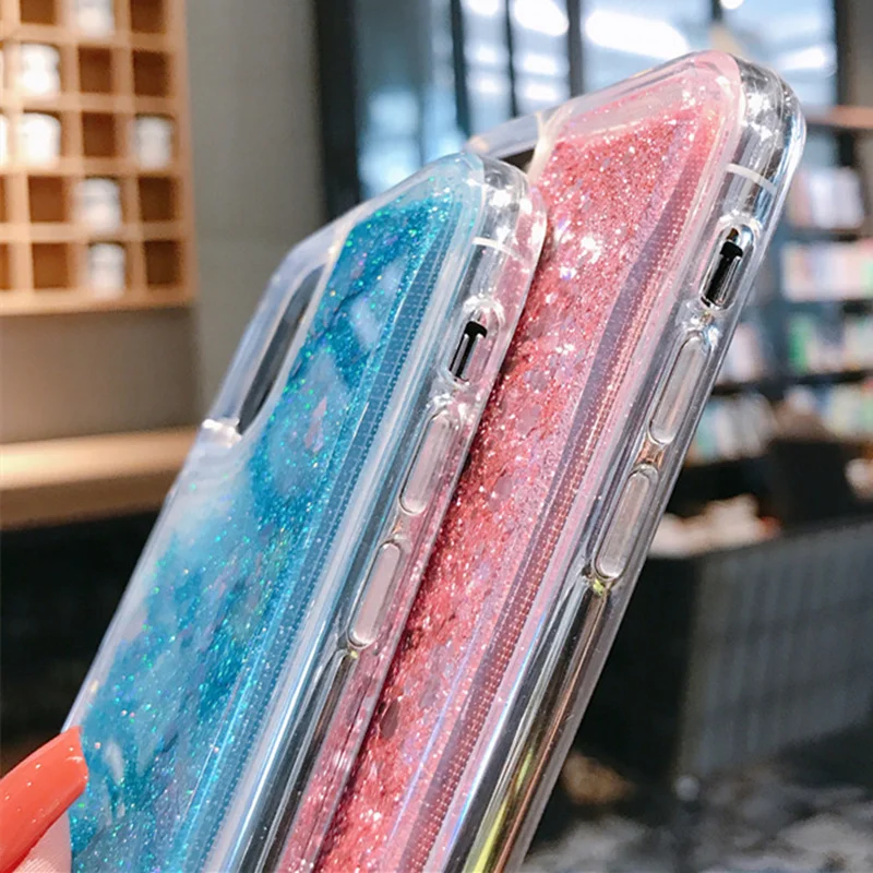 Чехол с жидкими блестками для iPhone 12 Pro Max XR XS 8 7 6S 6 Plus мягкий чехол зыбучим песком Mini