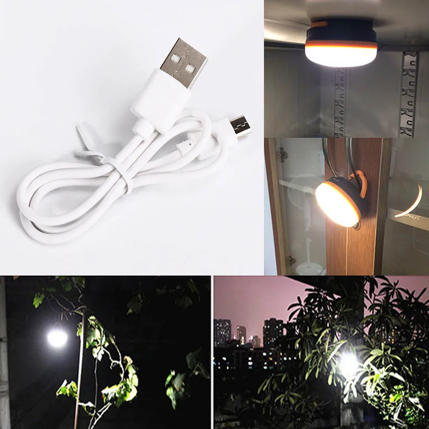 Светодиодный портативный фонарь с USB зарядкой светодиодный для кемпинга