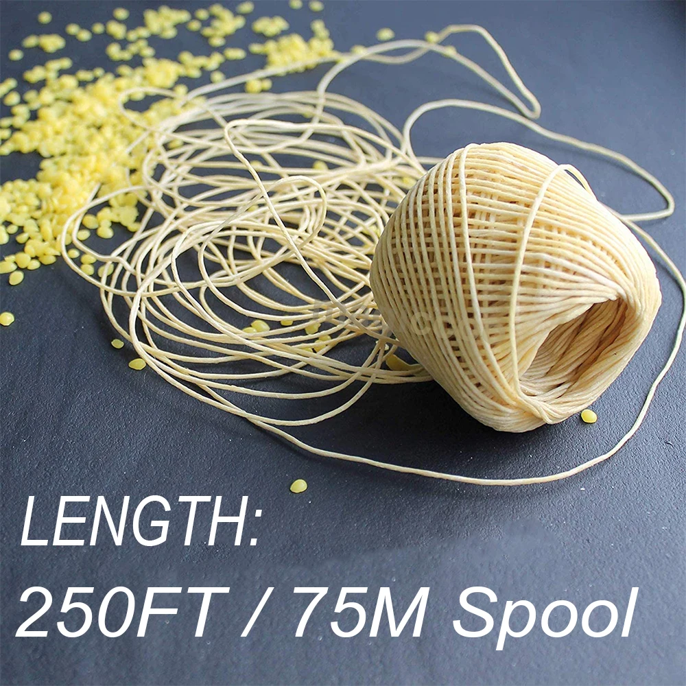 Фитиль для свечей из конопли с натуральным покрытием пчелиного воска зажигалок