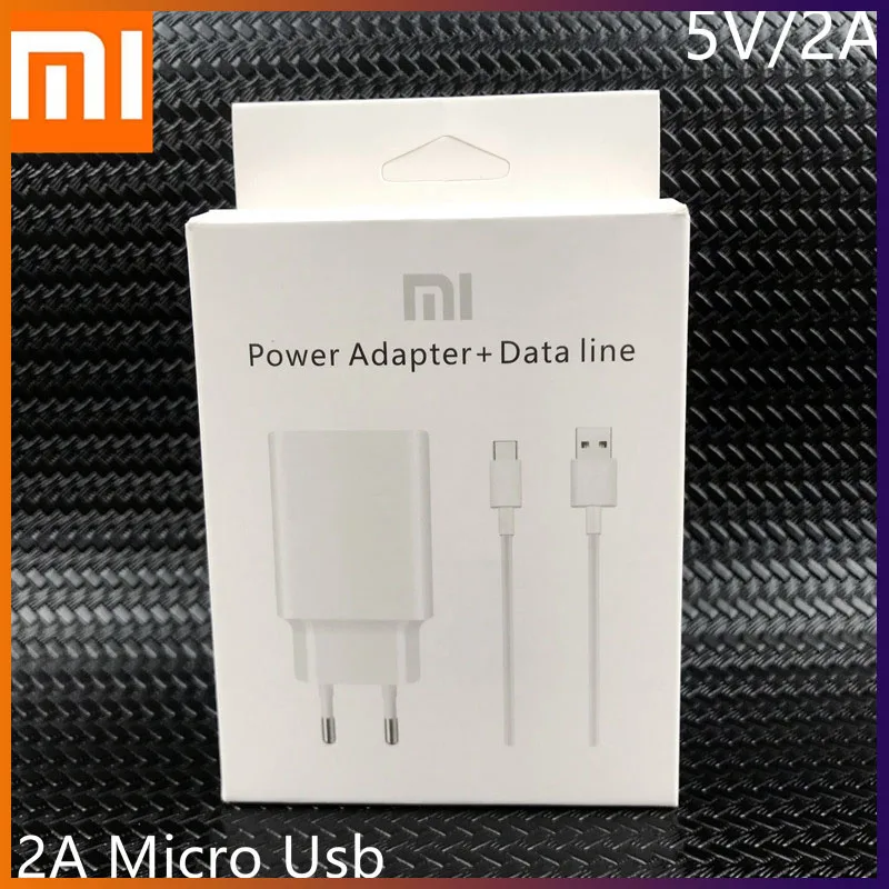 

Xiaomi Original 10W Charger 5V/2A Wall Charge EU Travel Power Adapter 2A Micro Usb Data Cable For Redmi 6 6a 7 7a 5 plus