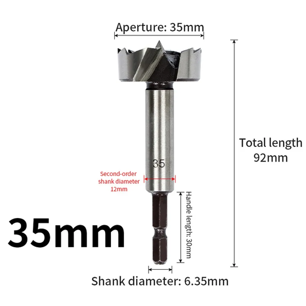 

1PCS 35mm Carbide Drill Bit Woodworking Hole Opener Drill Bits Artifact Extended Wood Reamer Flat Wing Drill Power Tools Parts