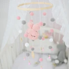 Мобиль для детской кроватки, погремушка, шерстяные шарики с бусинами для детской кроватки, подвесной декор для детской комнаты