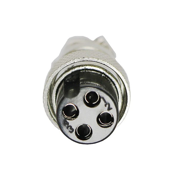 

4 Pin Metal Male Female Panel Connector 16mm GX16-4 Silver Aviation Plug of 10 pcs