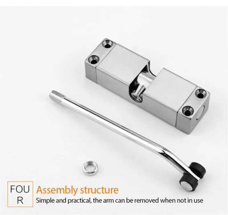 

Automatic Door Closer Stainless Steel Spring Door Closer Adjustable Surface Self Closing For Home Office Door 30kg