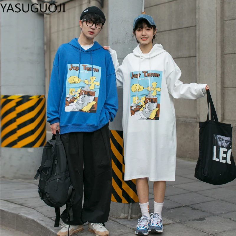YASUGUOJI новинка корейский стиль повседневный принт Харадзюку толстовка кофты для