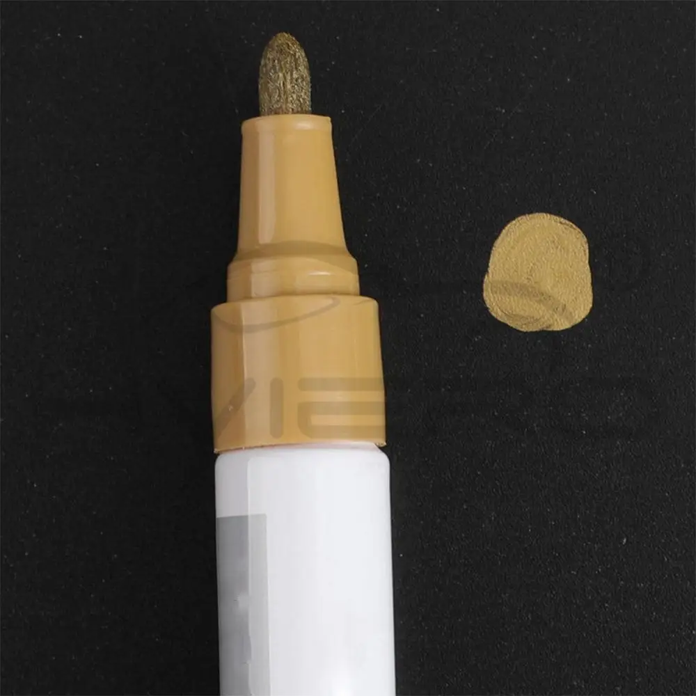Gold Белая Водонепроницаемая ручка для автомобильных колес, маслянистая ручка, автомобильная резиновая ручка для краски шин, CD металлический маркер с перманентной краской, граффити, стилус - Цвет: Gold