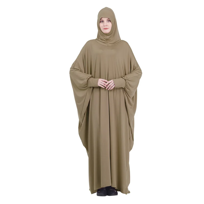 

Eid Muslim Women Abaya Dress Full Cover Prayer Garment Hijab Long Khimar Kaftan Robe Overhead Arab Middle East Maxi Gown Islamic