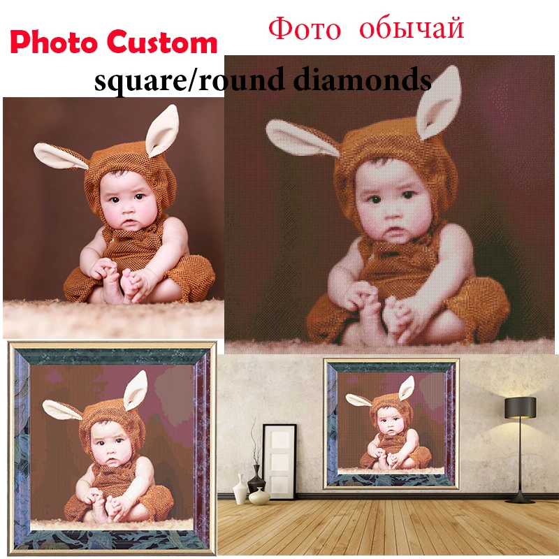 Romola 5D алмазные картины фото на заказ Декор для комнаты вышивка узор 3D крестиком
