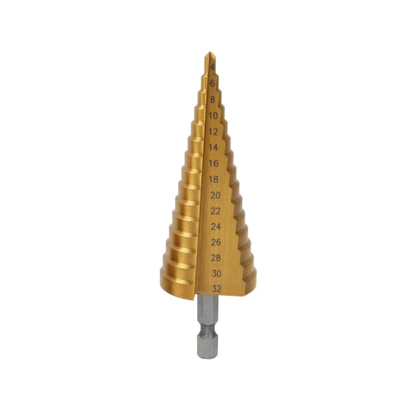 1 шт. 4-32 мм HSS с титановым покрытием Ступенчатое сверло конусное для сверления