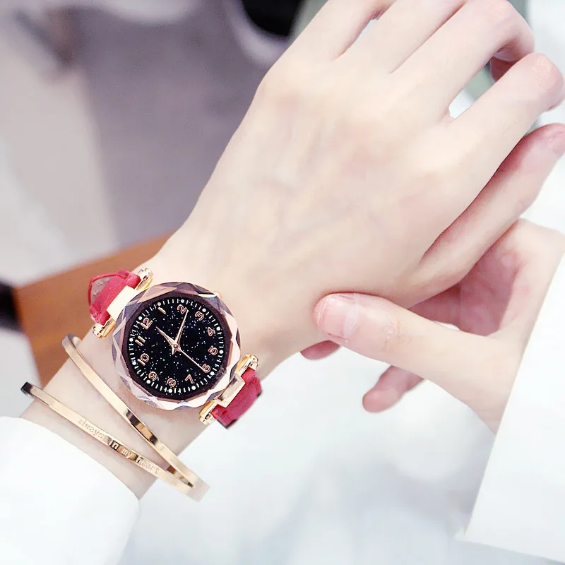 

Casual Women Starry Sky Wrist Watch Simple jewelry Femme
