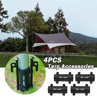 outdoor camping canopy rod iron holder fixed tube awning rod holder reinforced tent awning pole accessories with ground nail