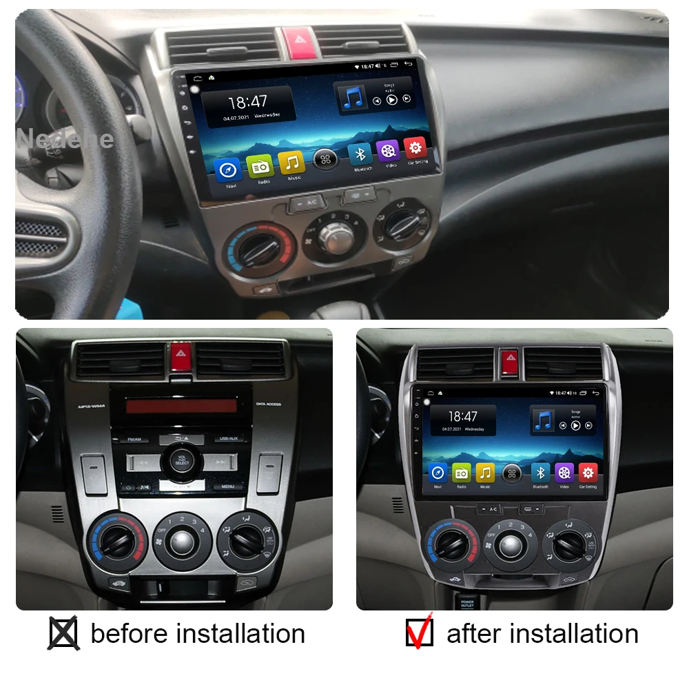 $119.90 8 Core 6G+128G Car Radio Stereo 2 Din Android 11 Auto Audio GPS Multimedia Player For Honda City 2008 2010 -2013 4G Carplay BT