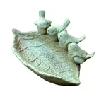 Детская кормушка для птиц в стиле ретро, керамическая тарелка для фруктов, миска для кормления птиц, поднос для попугая, аксессуары для украшения сада