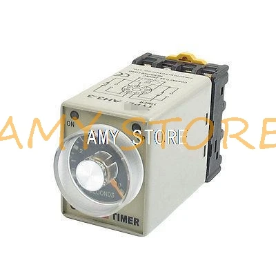 12 V/24VDC 12/24 V/110 V/220VAC AH3 3 0 6min power on time реле таймера задержки с PF083A Socket Base|power delay|power delayon