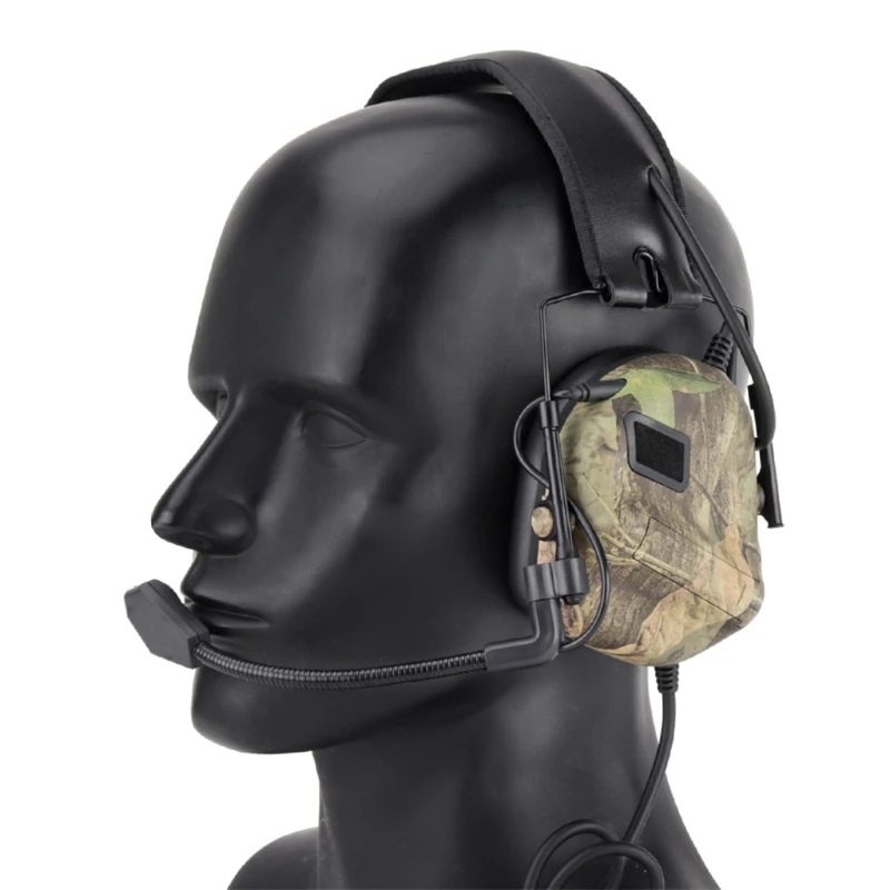 

Head-Mounted Communication Noise Canceling Headphones Sound Pickup Noise Reduction Headset For Outdoor Shooting Military