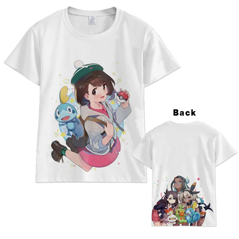 Hot Japanese Anime Pokemon Nessa Lu Lina T-shirt Men Women Short Sleeve Summer Cosplay Costumes Tops Unisex t shirt | Мужская одежда