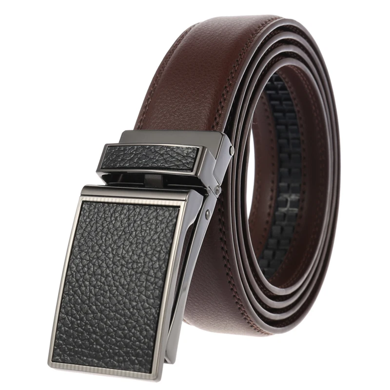 MEDYLA New Automatic buckle men belts fashion business belt Famous brand luxury belts for men leather 3.0cm