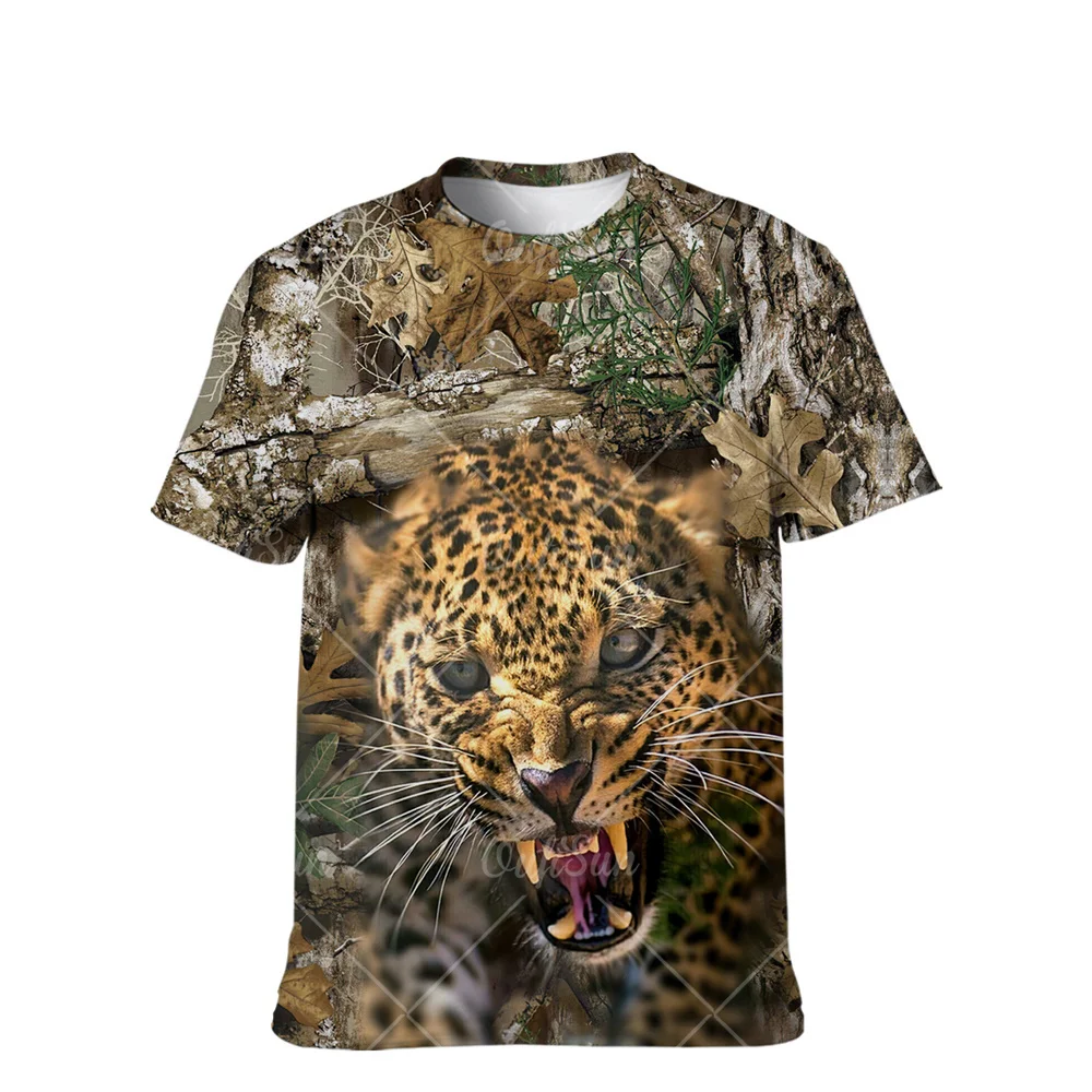 

Maple Leaves Camouflage 3D T Shirt Men Women Outdoor Fishing Camping Hunting Clothing Unisex Summer Oversize Short Sleeve Tees
