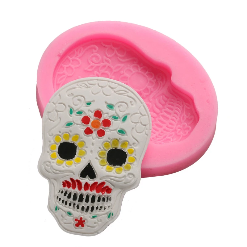 1PC 3D Skull Mask Silicone Mold DIY Sugar Cake Decoration Tool Fondant Chocolate Candy Biscuit Moulds For Home Bakeware | Дом и сад