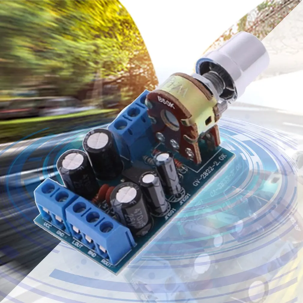 

Small Size DC 1.8-12V TDA2822M 2.0 Channel Stereo Mini AUX Audio Amplifier Board Module AMP Module Parts