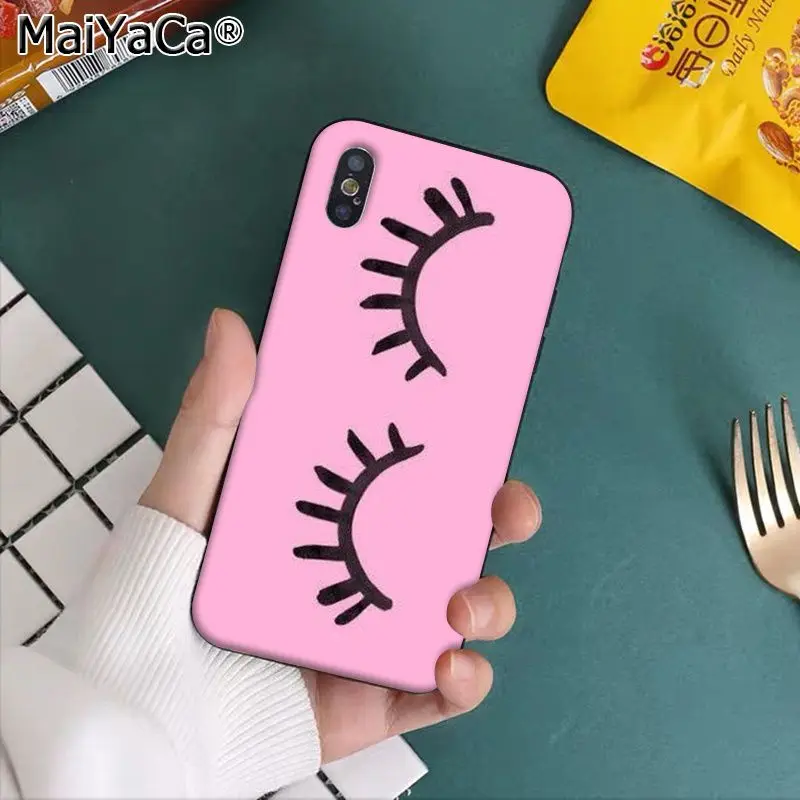 A8 MaiYaCa большие ресницы Coque Shell чехол для телефона Apple iphone 11 pro 8 7 66S Plus X XS MAX 5s SE XR чехлы - Цвет: A8