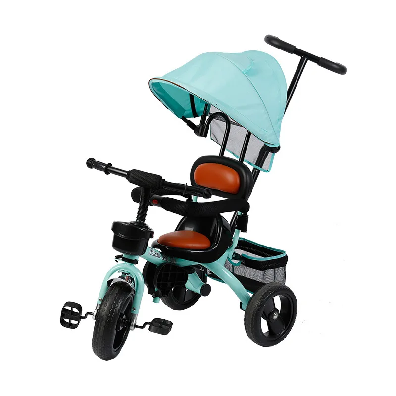 Hand Push Children Three-Wheeled Bicycle with Hood Baby Bicycle Multi-Specification Infant stroller 3 wheel tricycle