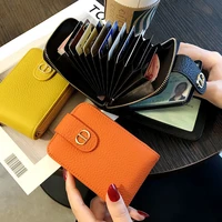 credit card holder anti theft anti degaussing driver license holder leather pattern wallet women purse multi card slots