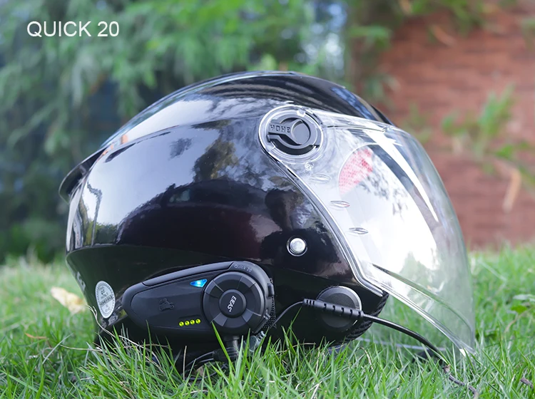 2 шт. 1200 м Quick20 мотоциклетная Интерком гарнитура Raid пара Bluetooth 4,2 с FM радио поворотный индикатор батареи для 2 всадников