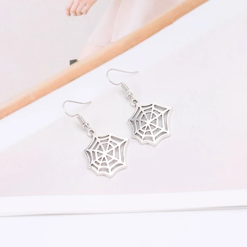 

Silver Color Halloween Drop Earrings for Women Girls Fun Spider Pumpkin Creative Jewelry Halloween Party Friendship Gifts