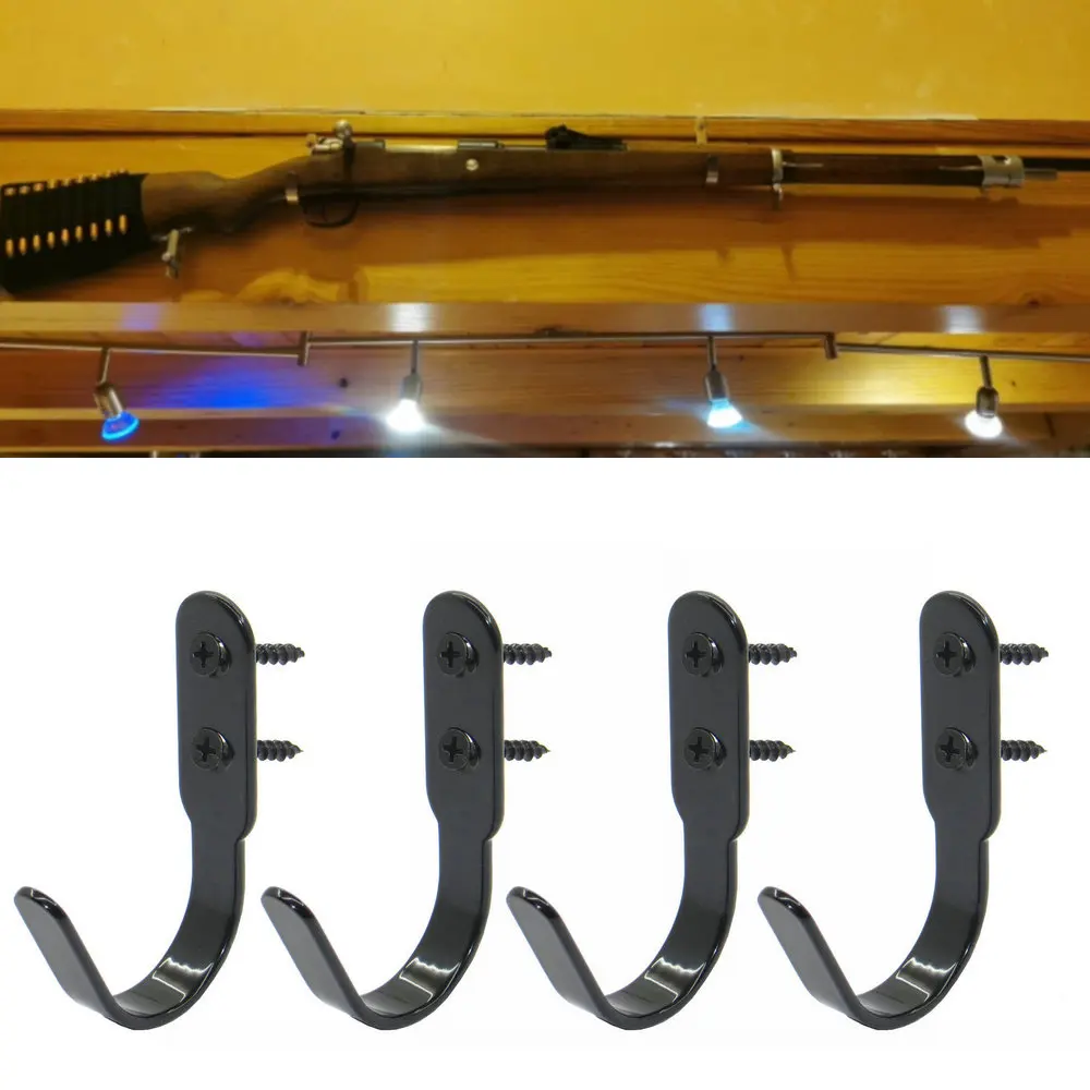 

Gun Rack Shotgun Hooks Rifle Hangers Archery Bow Wall Mount Storage (pack of 4)