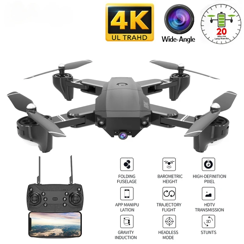 

H13 RC 4K Drone With Wide-angle WiFi HD Camera Drone Profissional Gesture Photo 1080P RC Helicopter VS LF606 E58 GD89